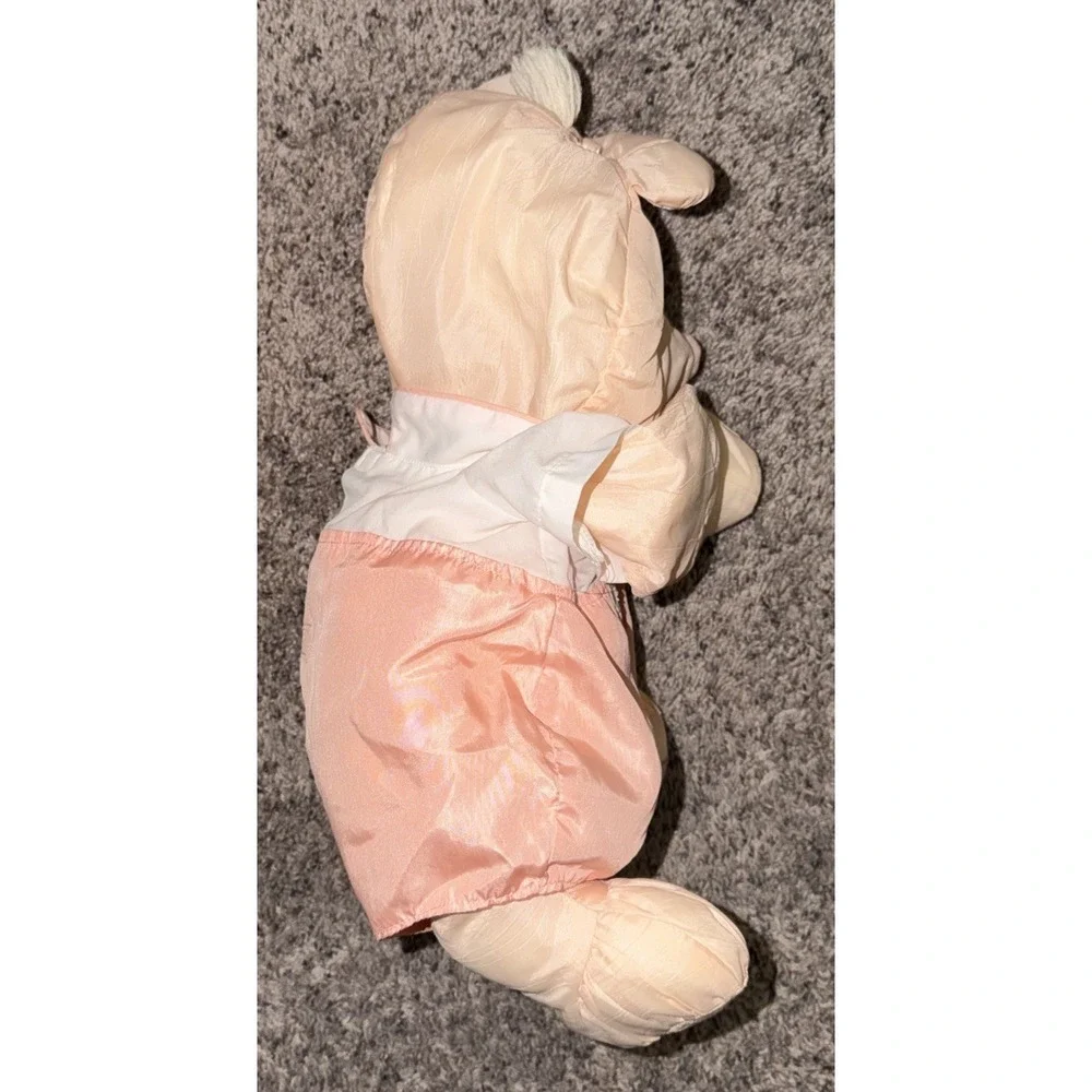 Vintage 1986‎ Fisher Price Puffalump Bear Cub 8006 Peach Plush Stuffed Romper